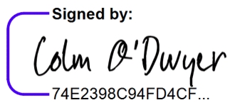 Colm's signature